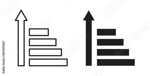 Sort amount up icon. filled flat sign for mobile concept and web design
