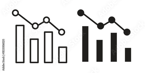 Stats icon. filled flat sign for mobile concept and web design