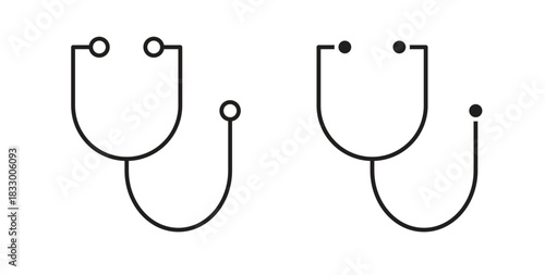 Stethoscope icon. filled flat sign for mobile concept and web design