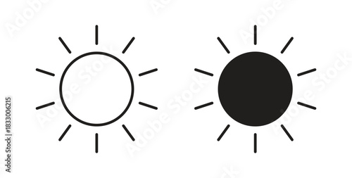 Sun icon. filled flat sign for mobile concept and web design