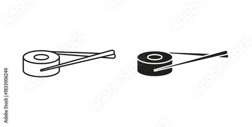 Sushi icon. filled flat sign for mobile concept and web design