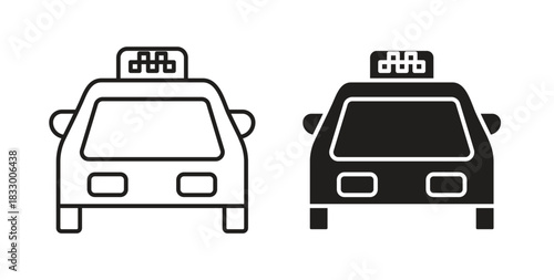Taxi icon. filled flat sign for mobile concept and web design