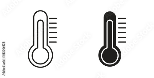 Temperature icon. filled flat sign for mobile concept and web design