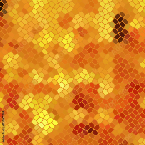 Geometric background with yellow, orange, gold pebbles. Design element. eps 10