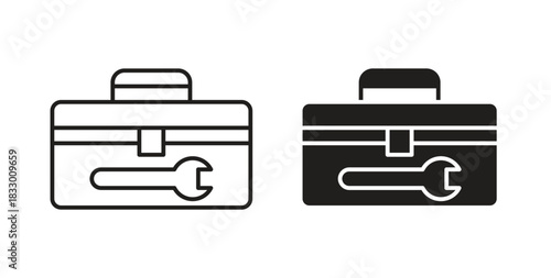 Toolbox icon. filled flat sign for mobile concept and web design