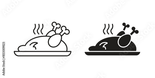 Turkey icon. filled flat sign for mobile concept and web design