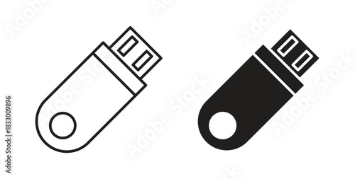 USB pendrive icon. filled flat sign for mobile concept and web design