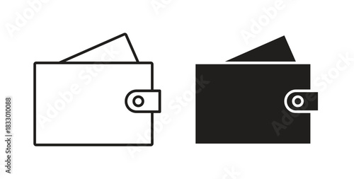 Wallet icon. filled flat sign for mobile concept and web design