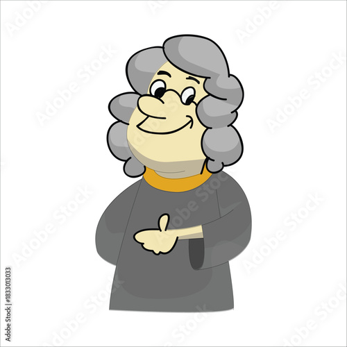 Happy judge giving a thumbs up sign of approval or agreement