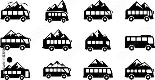 Camping & Mountain Adventure Silhouette Bundle