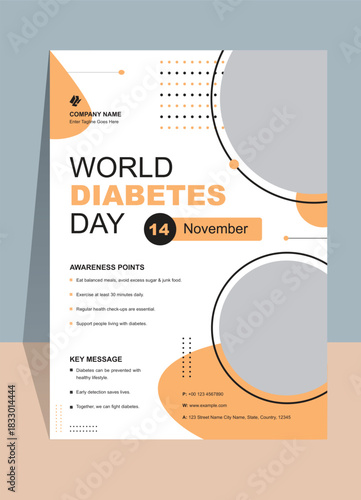 World Diabetes Day Flyer Design