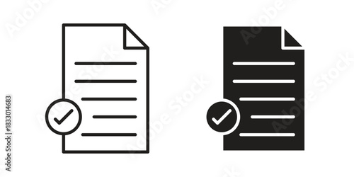 Accept document icon silhouette abstract design. vector clipart designs