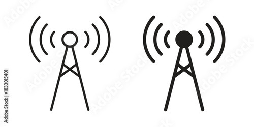Antenna icon silhouette abstract design. vector clipart designs