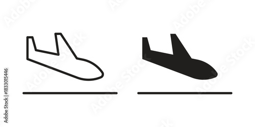 Arrival icon silhouette abstract design. vector clipart designs