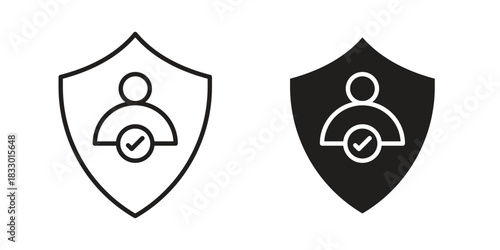 Authentication icon silhouette abstract design. vector clipart designs