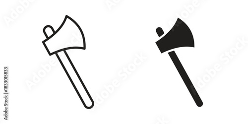 Axe icon silhouette abstract design. vector clipart designs