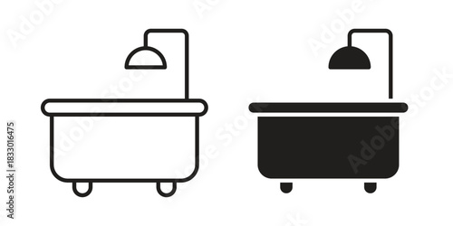 Bathroom icon silhouette abstract design. vector clipart designs