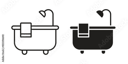 Bathroom icon silhouette abstract design. vector clipart designs