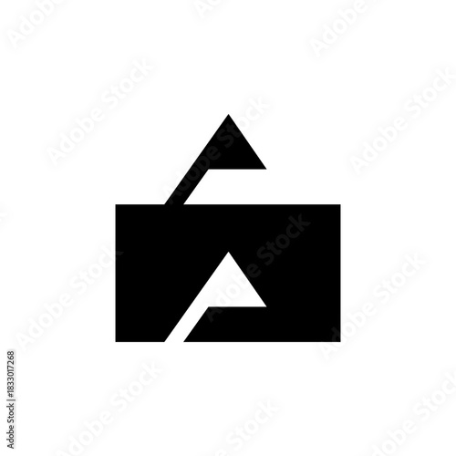 AA Negative Space Monogram Logo – Modern Minimal Lettermark Design