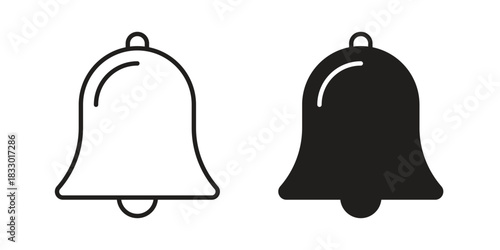 Bell icon silhouette abstract design. vector clipart designs