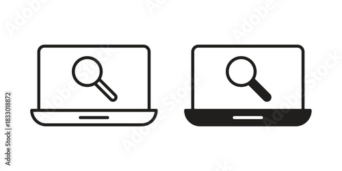 Browsing icon silhouette abstract design. vector clipart designs