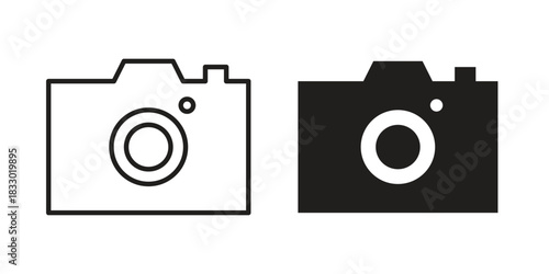Camera icon silhouette abstract design. vector clipart designs
