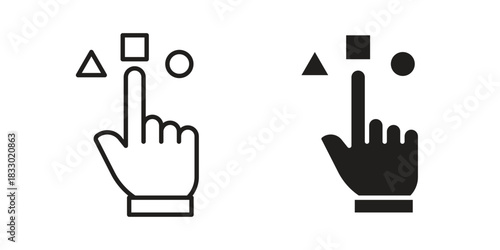 Choice icon silhouette abstract design. vector clipart designs