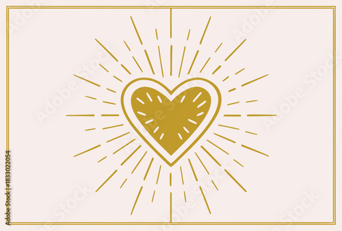 Gold heart illustration symbolizing love and compassion