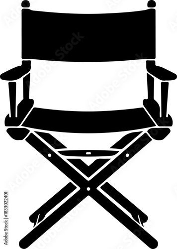 director's chair silhouette vector illustration