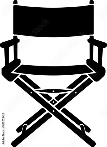 director's chair silhouette vector illustration