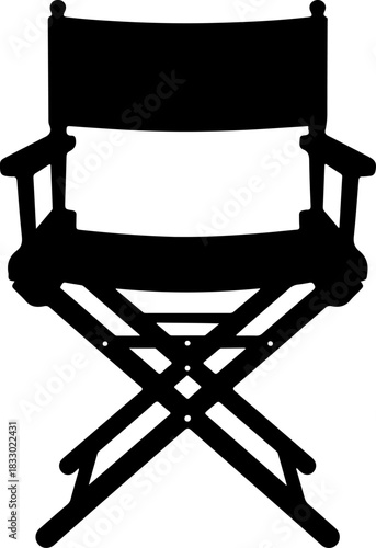 director's chair silhouette vector illustration