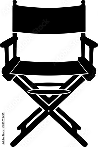 director's chair silhouette vector illustration
