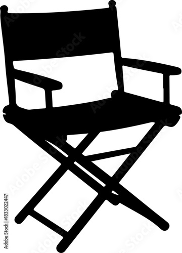 director's chair silhouette vector illustration