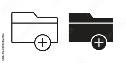 Create folder icon silhouette abstract design. vector clipart designs