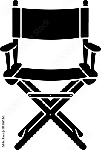 director's chair silhouette vector illustration