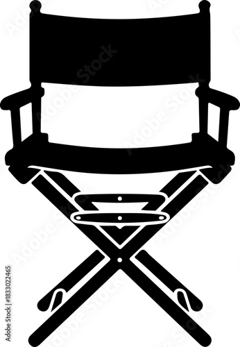 director's chair silhouette vector illustration