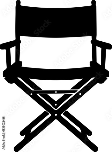 director's chair silhouette vector illustration
