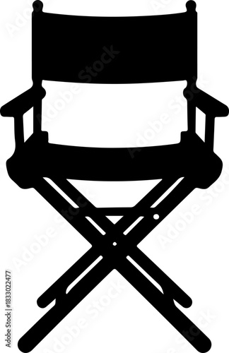 director's chair silhouette vector illustration