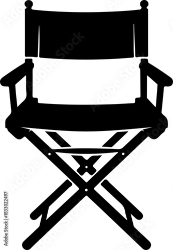 director's chair silhouette vector illustration