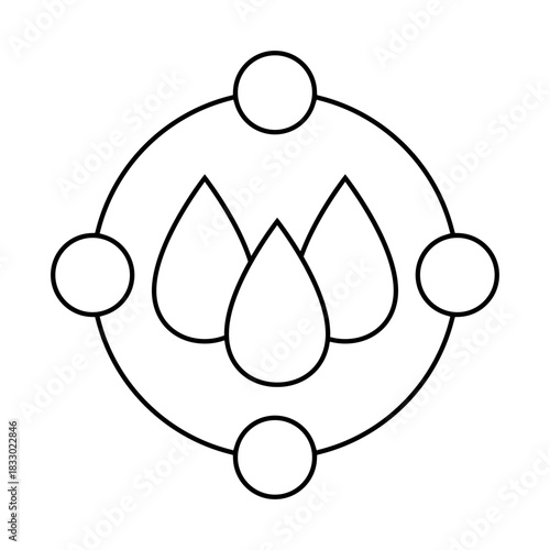 Water icon vector. Rain illustration sign. Watering symbol. Moisture Logo. 