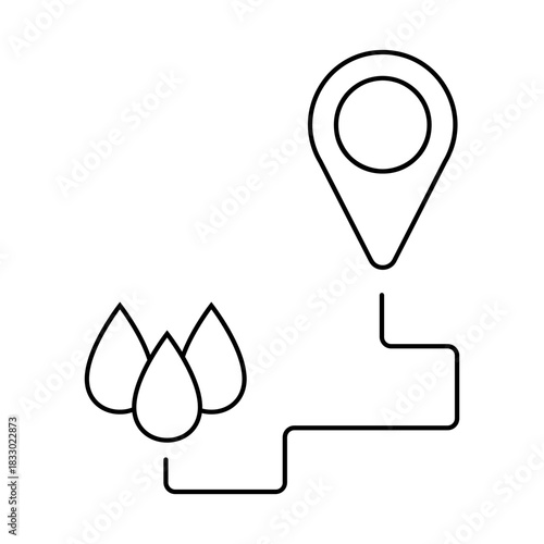 Water icon vector. Rain illustration sign. Watering symbol. Moisture Logo. 