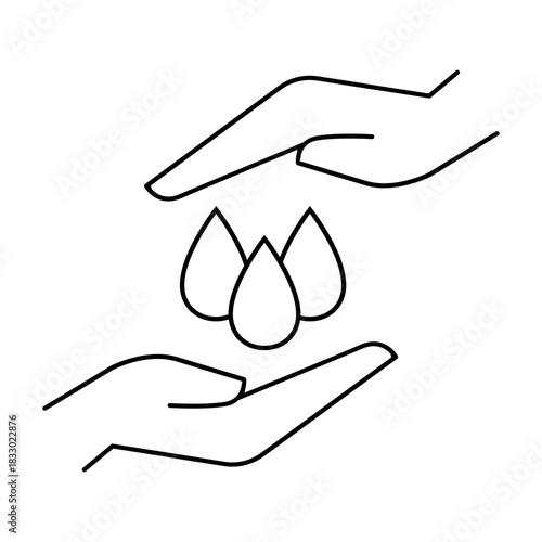 Water icon vector. Rain illustration sign. Watering symbol. Moisture Logo. 