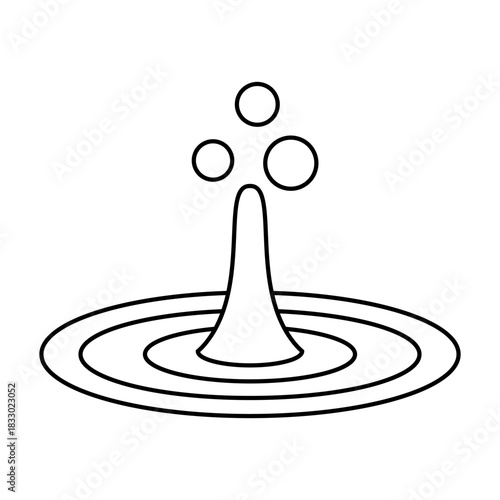 Water icon vector. Rain illustration sign. Watering symbol. Moisture Logo. 