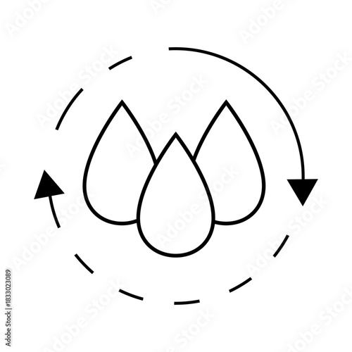 Water icon vector. Rain illustration sign. Watering symbol. Moisture Logo. 
