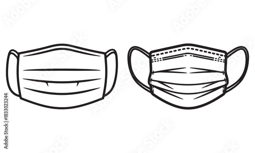 Hospital and Medical Mask Illustrations – Healthcare Building and Face Mask Clipart