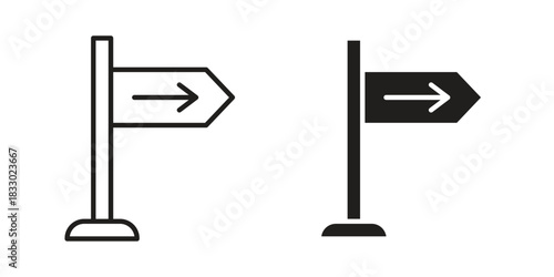Directions icon silhouette abstract design. vector clipart designs