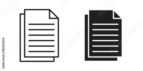 Document icon silhouette abstract design. vector clipart designs