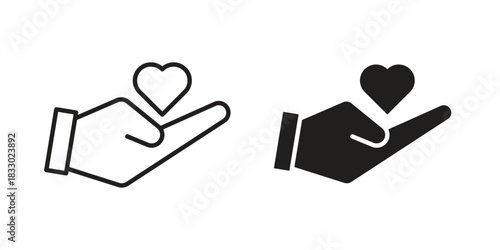 Donate icon silhouette abstract design. vector clipart designs