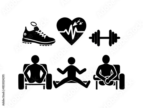 Minimalist abstract illustration of a person with a bow tie