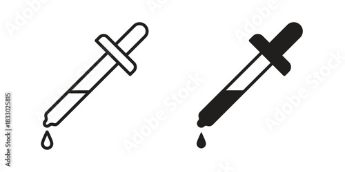 Eye dropper icon silhouette abstract design. vector clipart designs